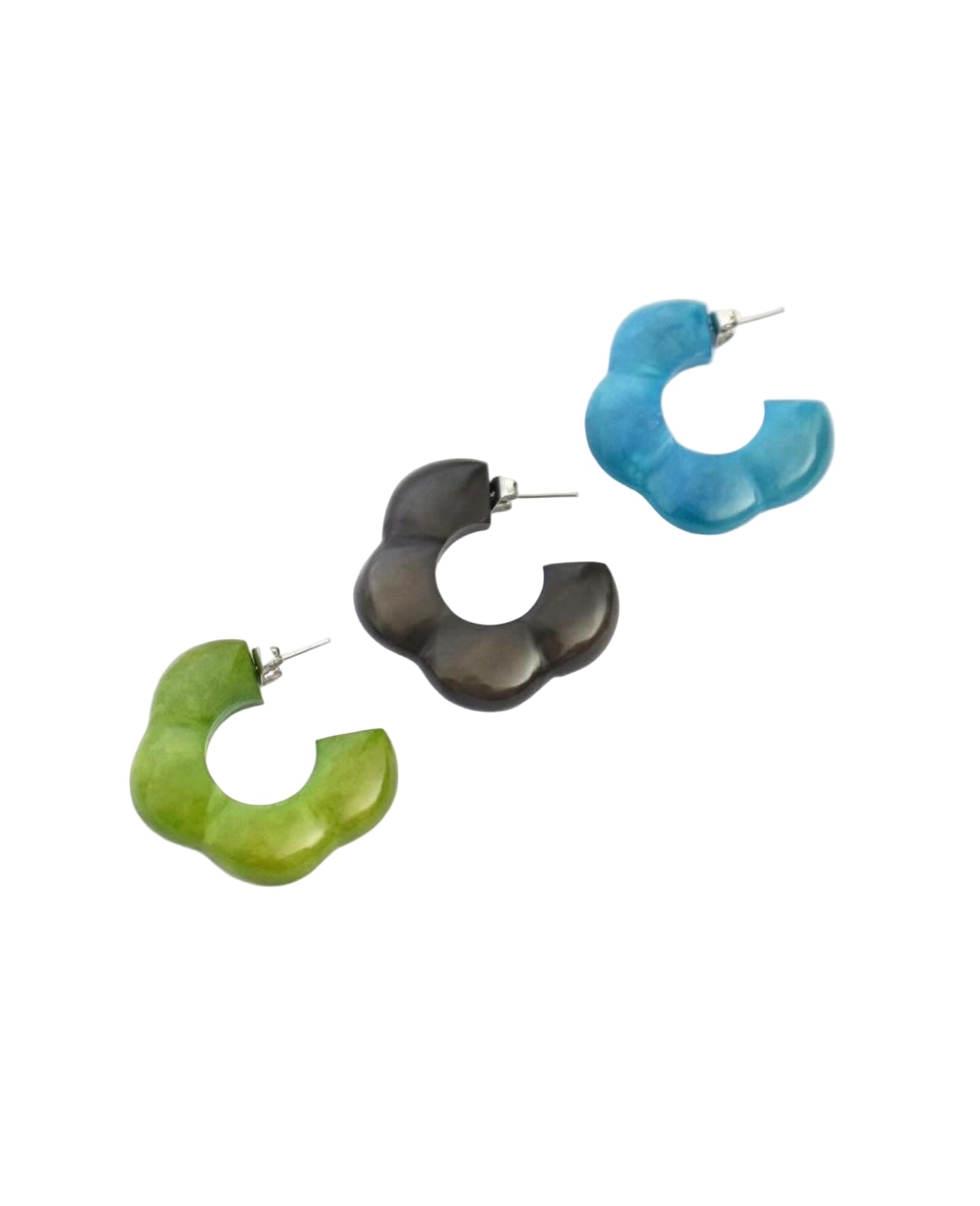 Flower Hoops Earrings